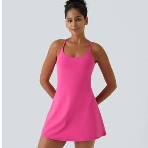 HALARA Hot Pink Active Dress With Open Back Detail Small